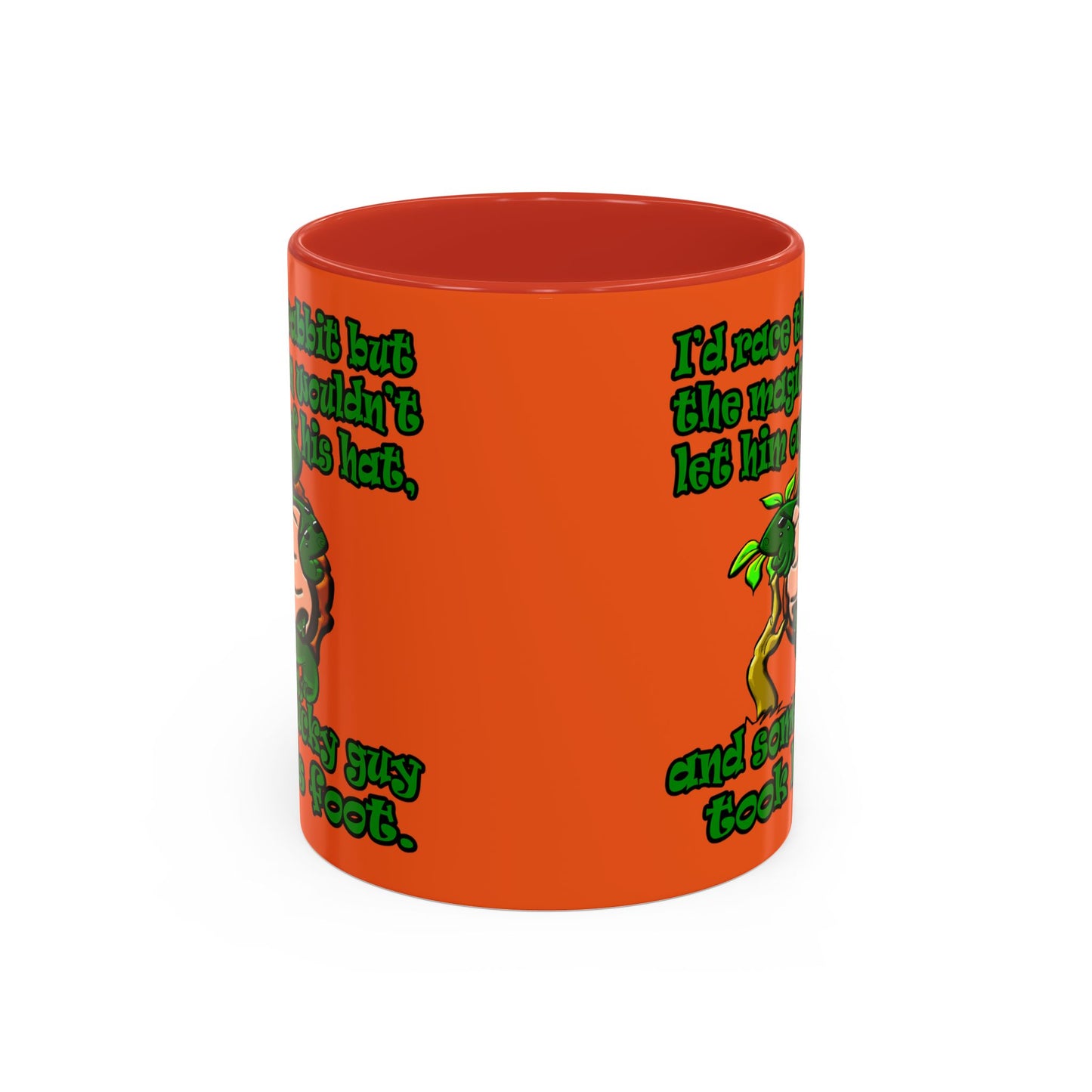turtle race - Accent Mug (orange)