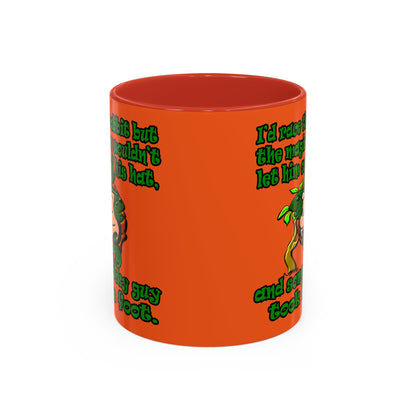 turtle race - Accent Mug (orange)