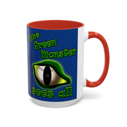 green monster - Accent Mug (dark blue)