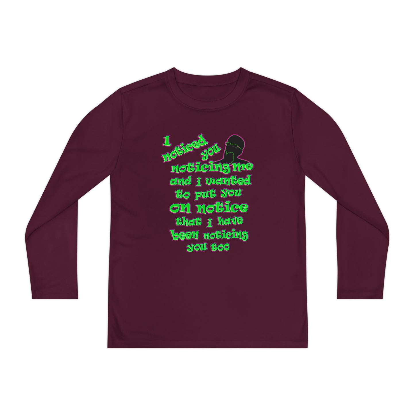 noticed you noticing - Youth Long Sleeve Competitor Tee