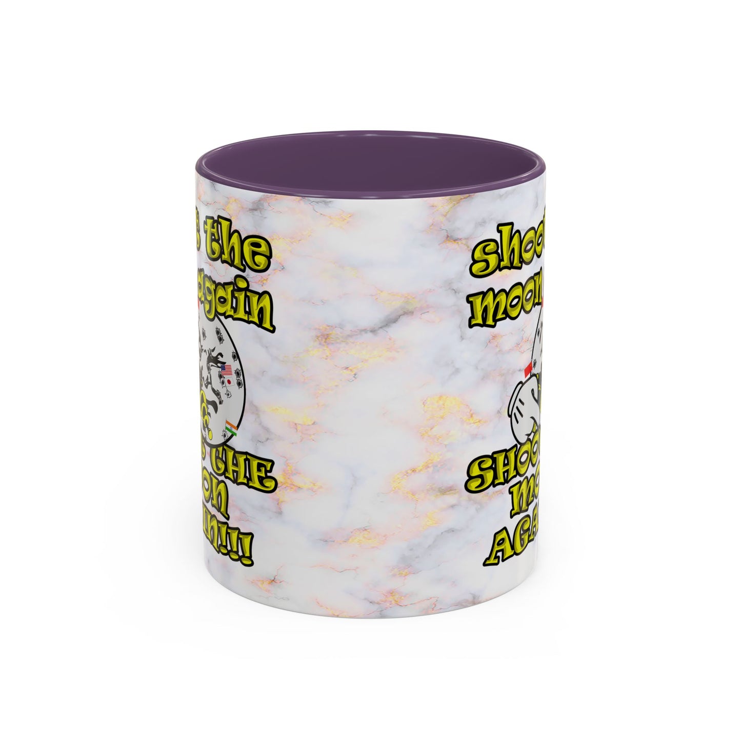 shoot the moon again - Accent Mug (white marble)