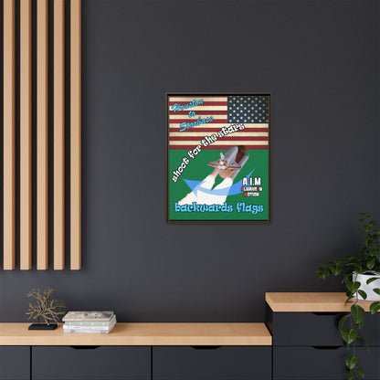 shoot for the stars - framed canvas art (dark green)