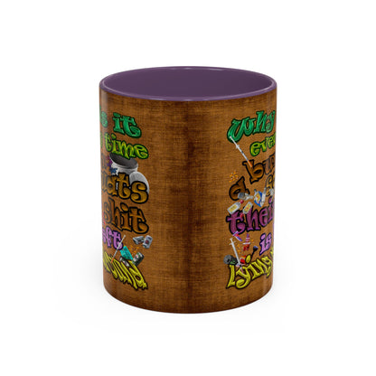 the bum's shit - Accent Mug (brown papyrus)