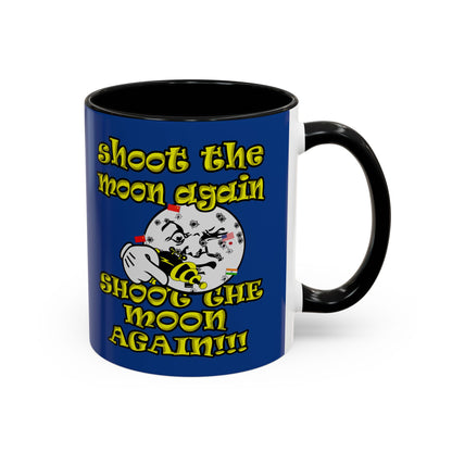 shoot the moon again - Accent Mug (dark blue)