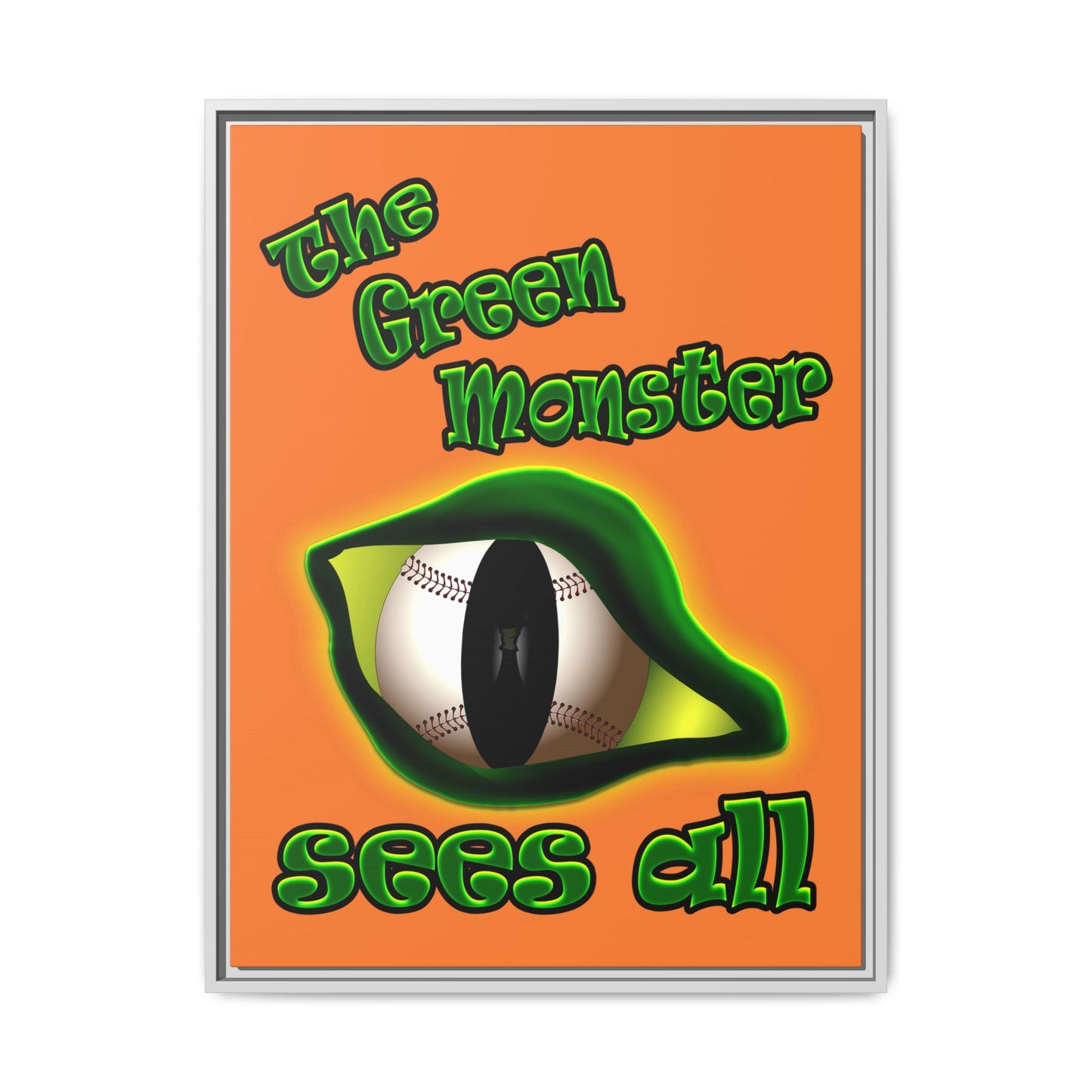 green monster - framed canvas art (crusta)