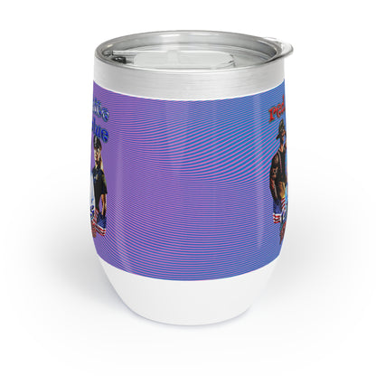 rw&b lives matter - Chill Wine Tumbler (light blue-purple wave)
