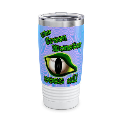 green monster - Ringneck Tumbler, 20oz (light blue-purple wave)