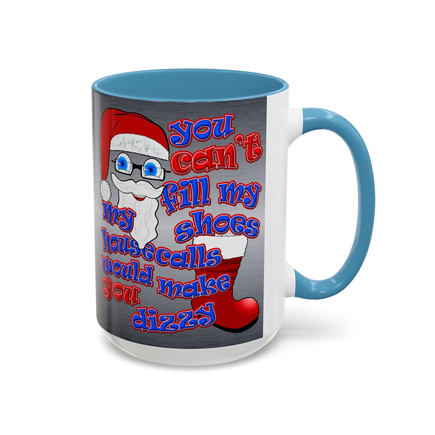 santa's shoes - Accent Mug (brushed nickel)