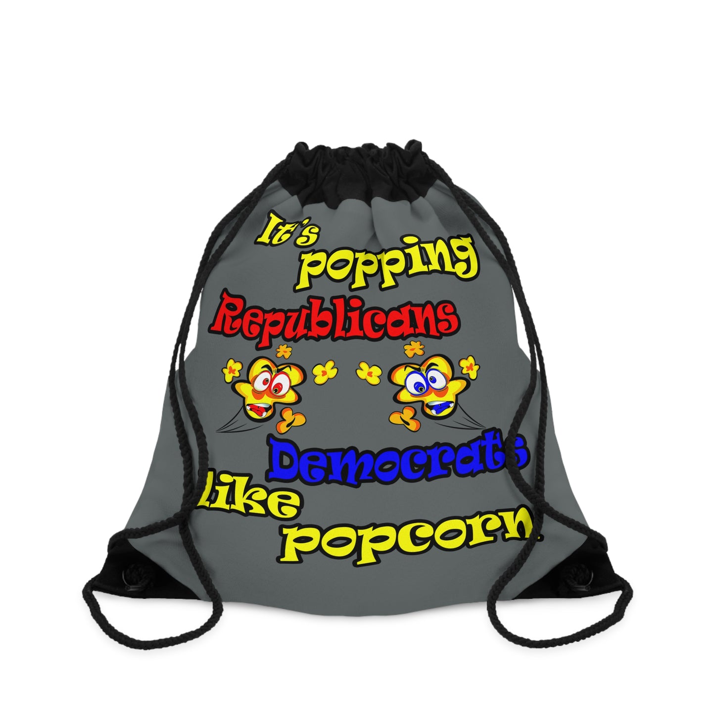 popping like popcorn - Drawstring Bag (dark grey)