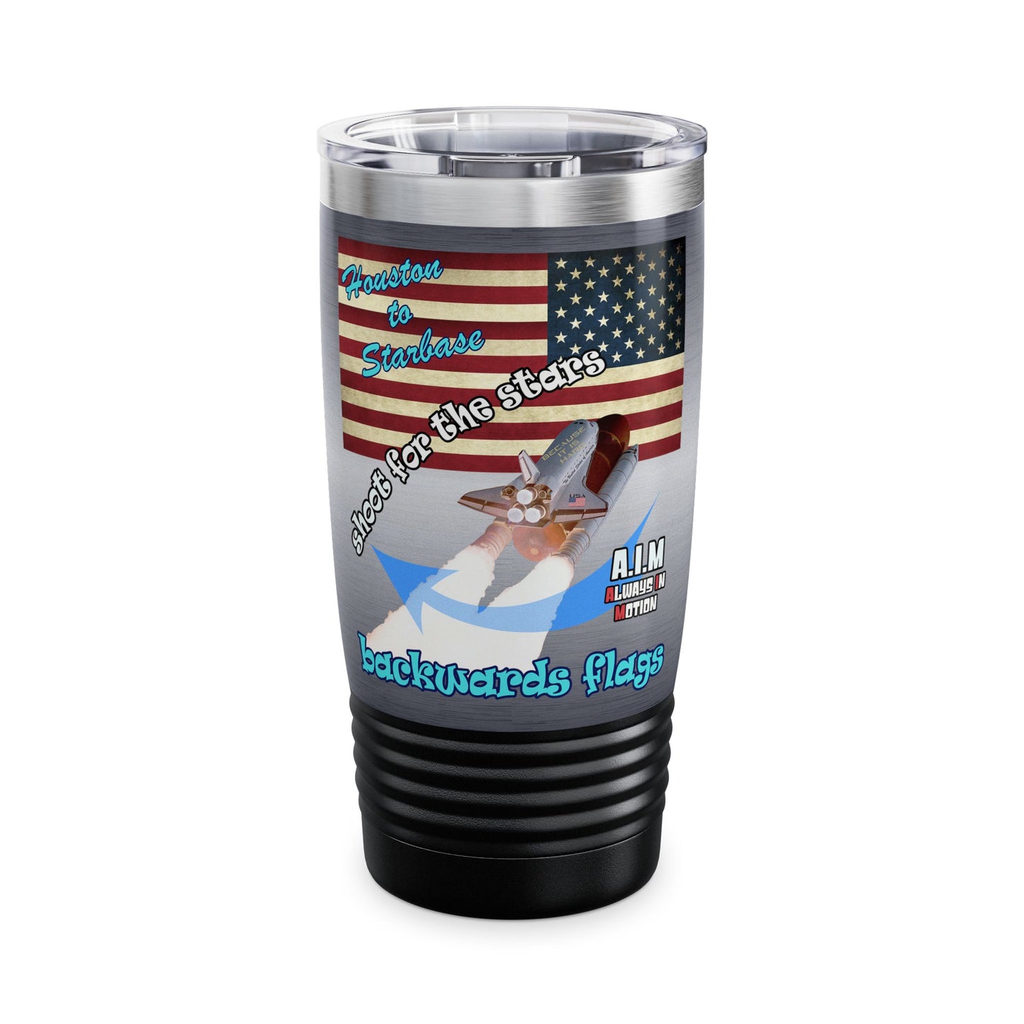 shoot for the stars - Ringneck Tumbler, 20oz (brushed nickel)
