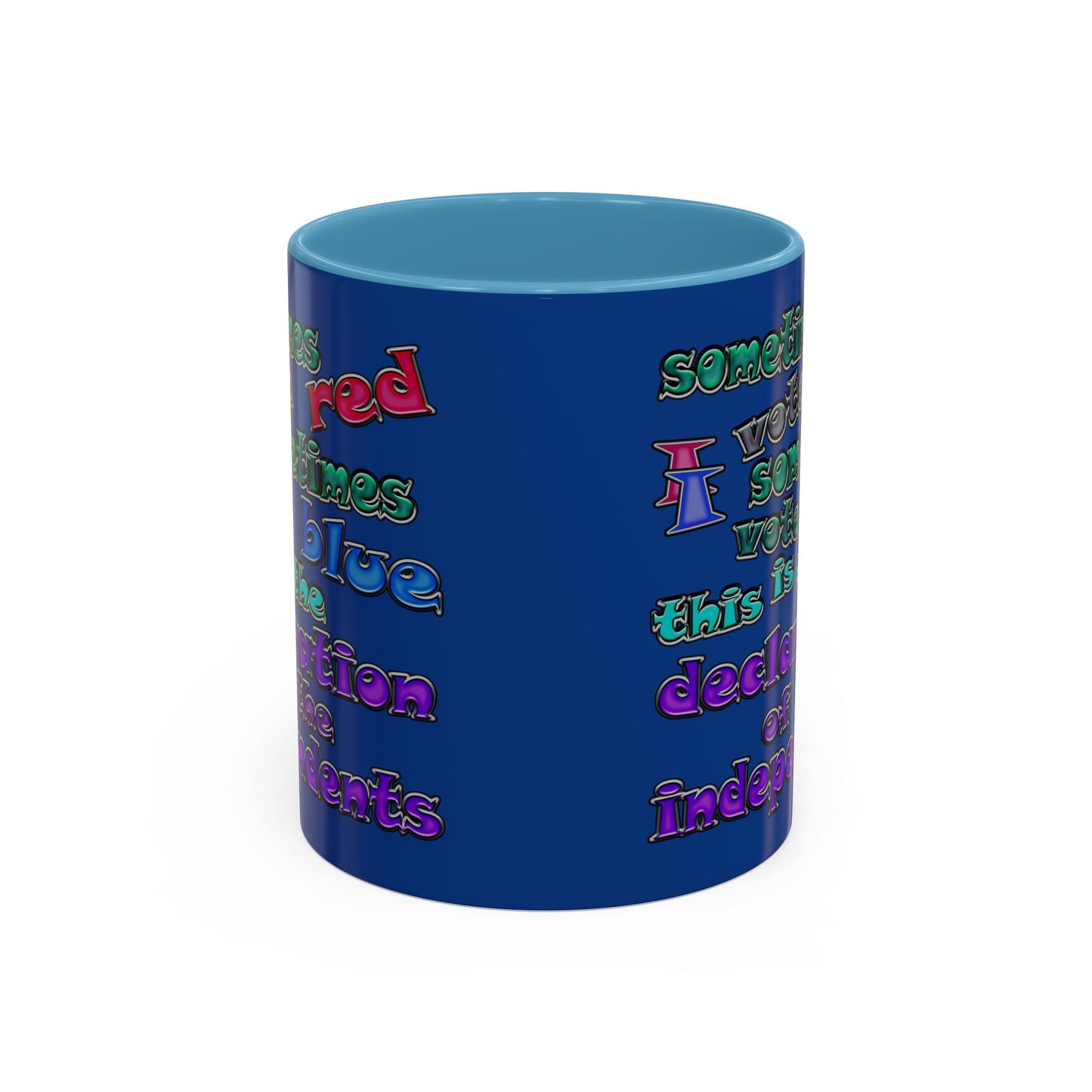 declaration of the independents - Accent Mug (dark blue)