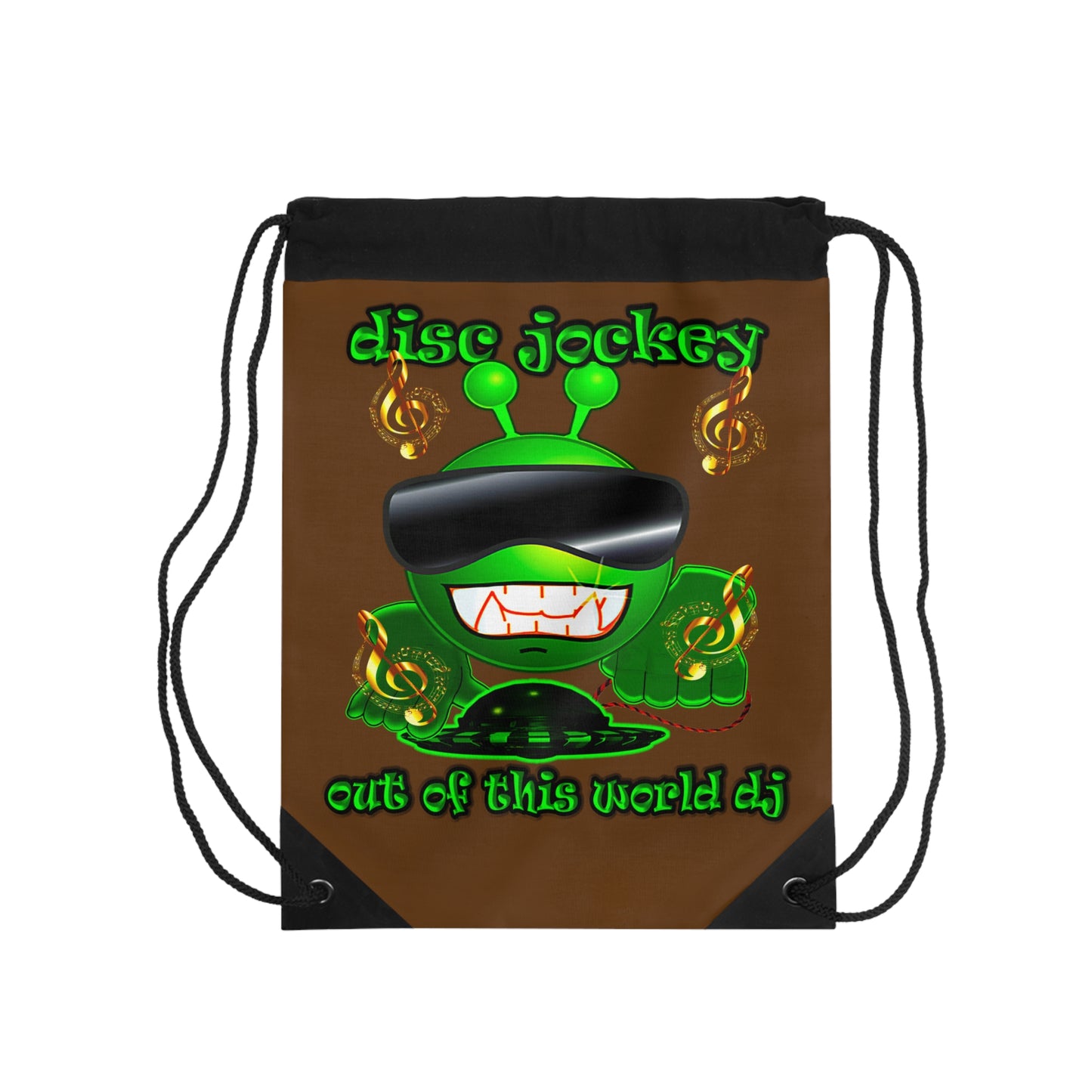 disc jockey - Drawstring Bag (brown)