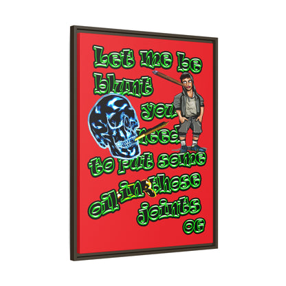 og - framed canvas art (red)