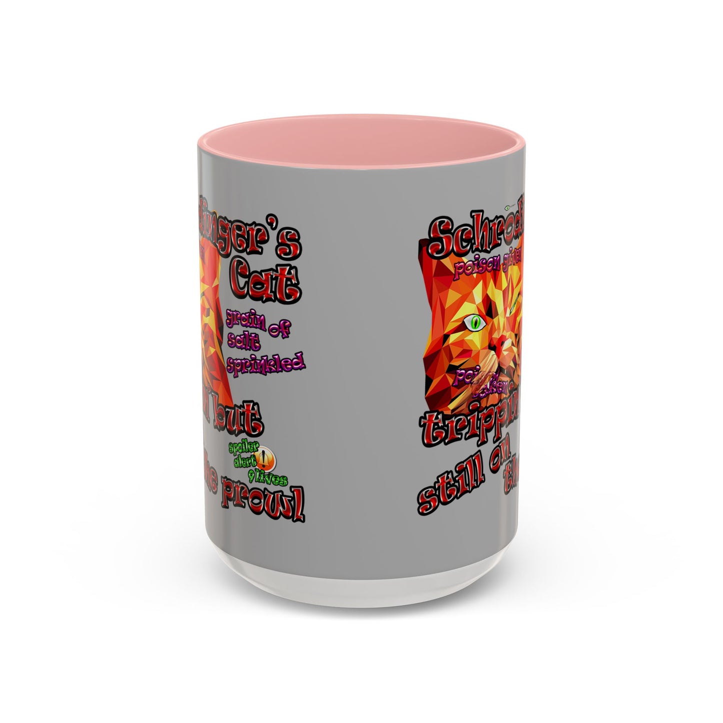 schrodinger's cat - Accent Mug (light grey)