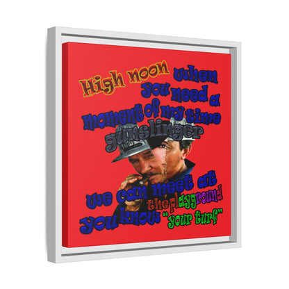 high noon - framed canvas art (red)