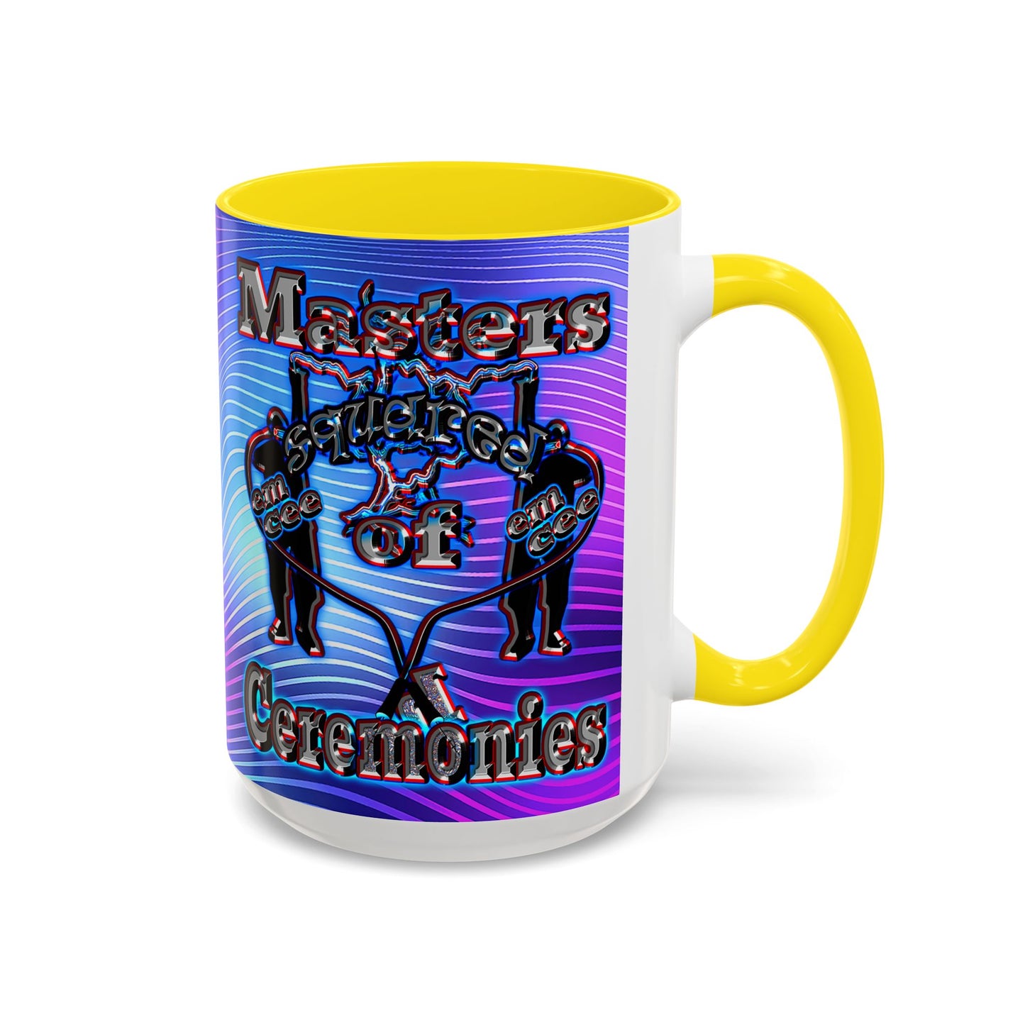 em cee squared - Accent Mug (purple wave)