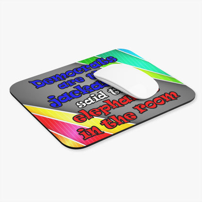 donkeys and elephants - Mouse Pad (Rectangle) (rainbow split)