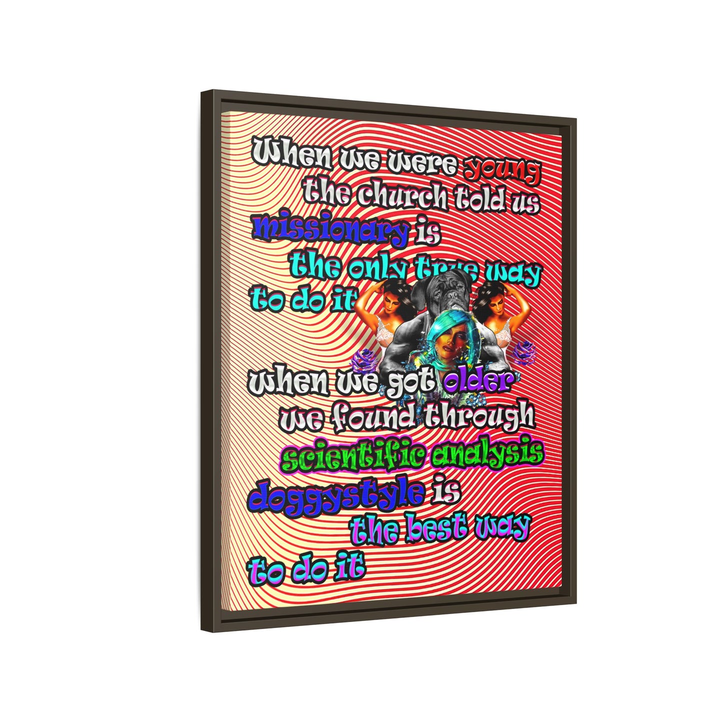 doggystyle - framed canvas art (yellow-orange wave)