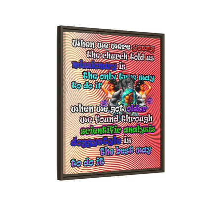 doggystyle - framed canvas art (yellow-orange wave)