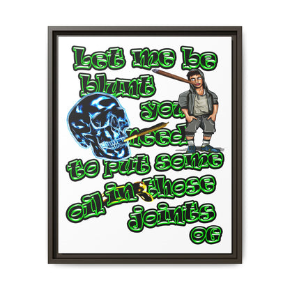 og - framed canvas art (white)