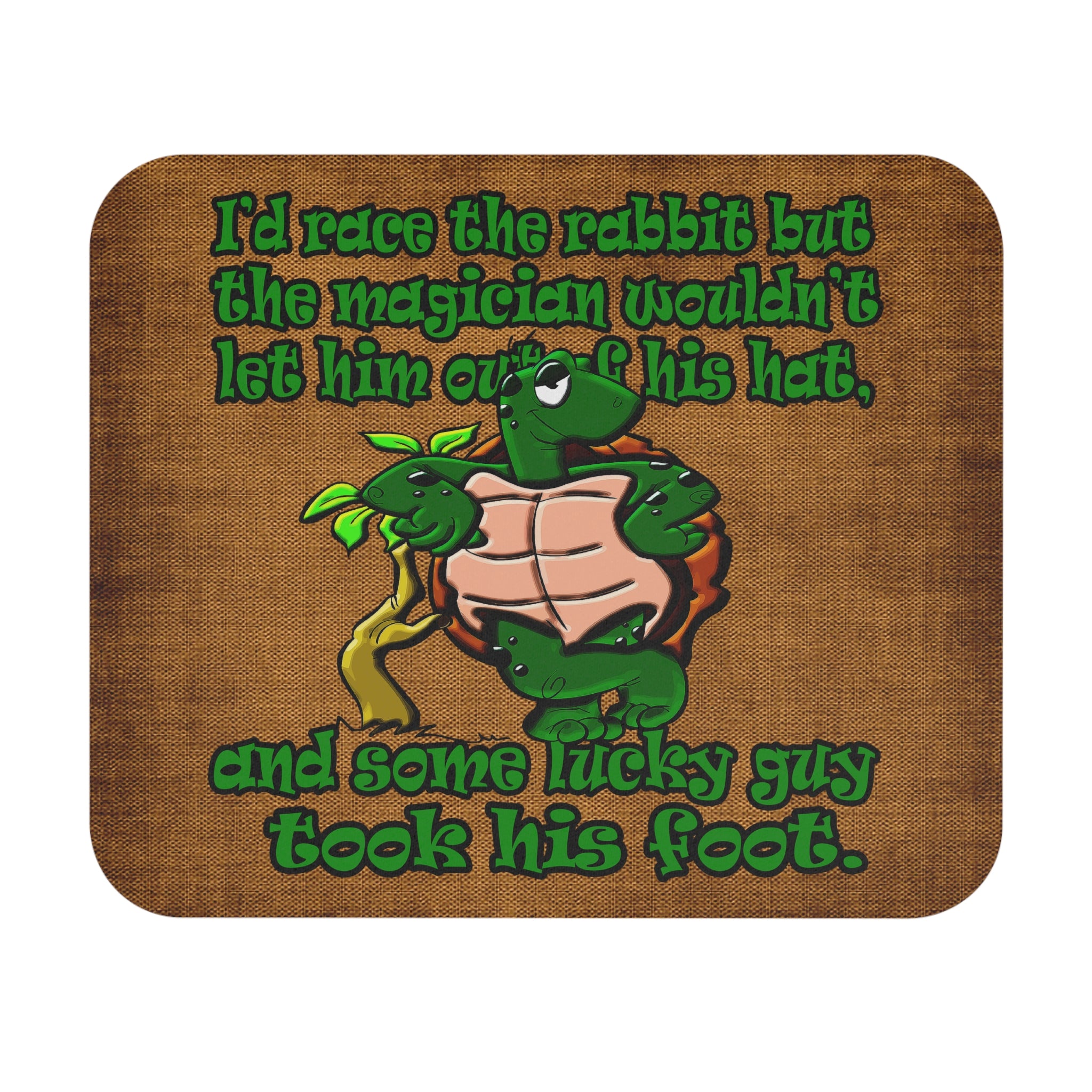 turtle race - Mouse Pad (Rectangle) (brown papyrus)