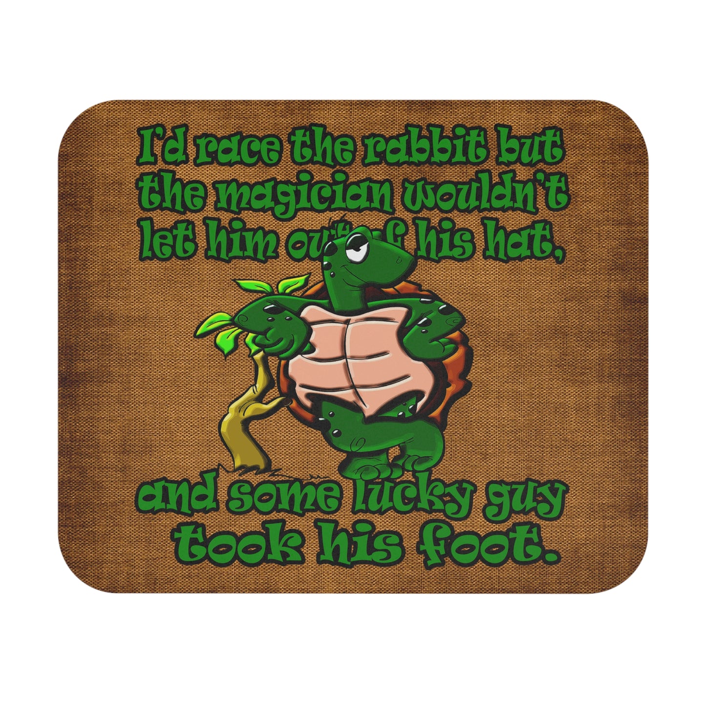 turtle race - Mouse Pad (Rectangle) (brown papyrus)