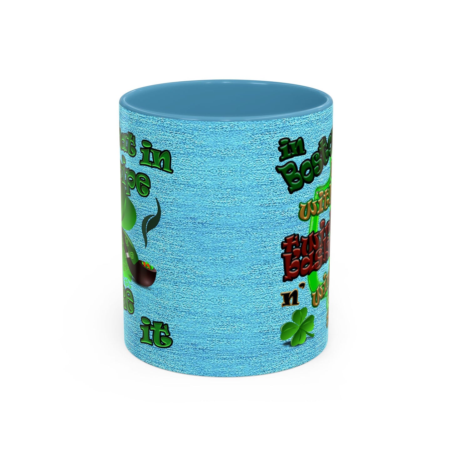 celtics logo - Accent Mug (faded blue)