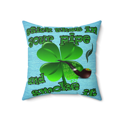 celtics logo - Faux Suede Square Pillow - (faded blue)