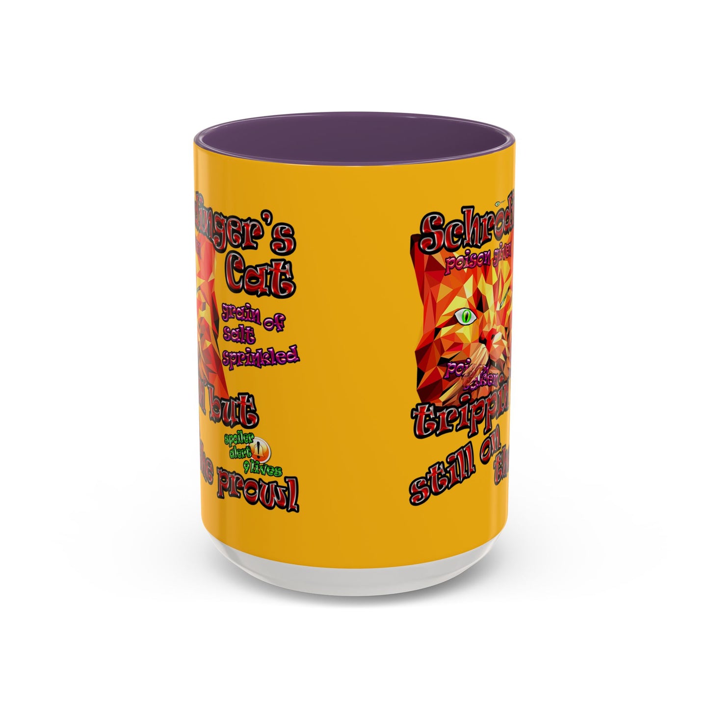 schrodinger's cat - Accent Mug (yellow)