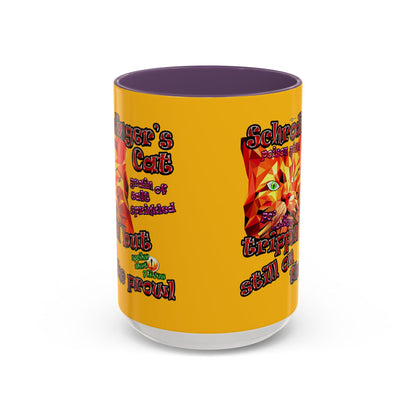 schrodinger's cat - Accent Mug (yellow)