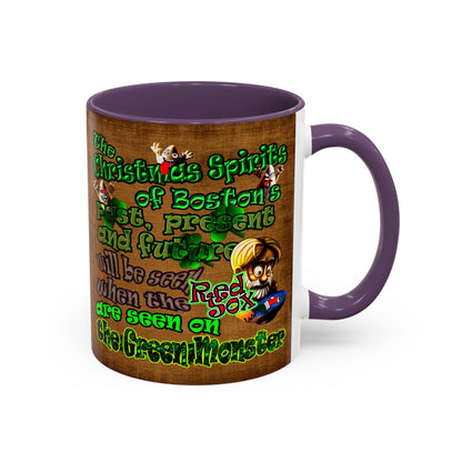 christmas spirits of boston - Accent Mug (brown papyrus)