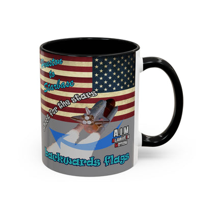 shoot for the stars - Accent Mug (grey)