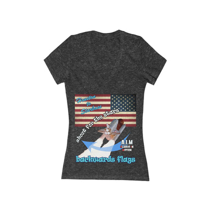 shoot for the stars - Women's Jersey Short Sleeve Deep V-Neck Tee