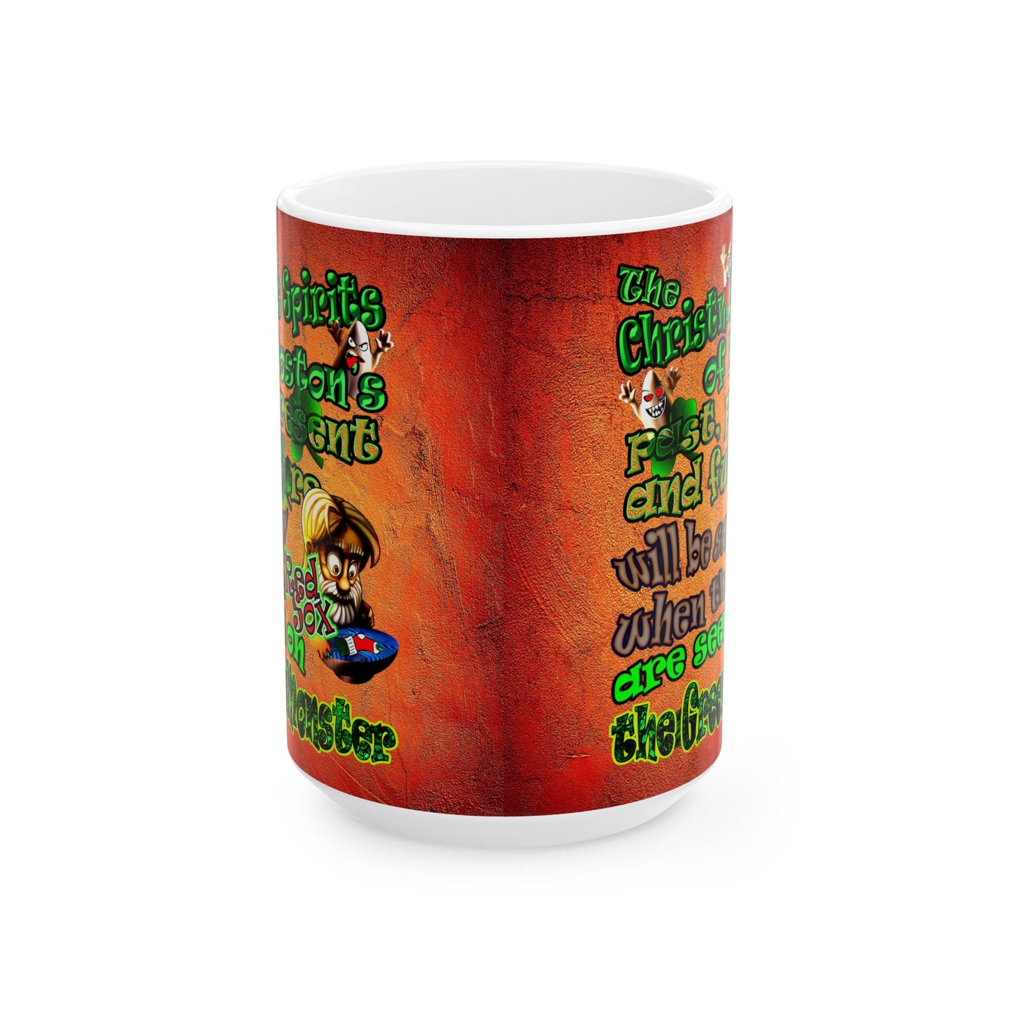 christmas spirits of boston - White Mug (burnt orange)