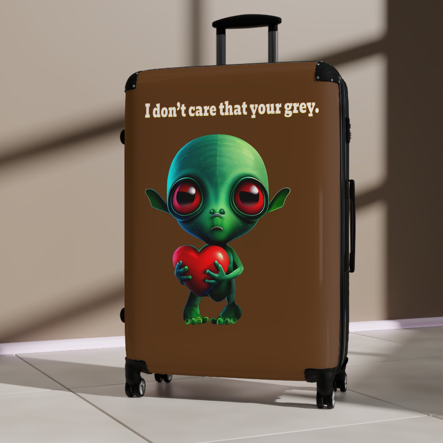 I don't care that your grey - Suitcase (brown)