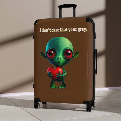 I don't care that your grey - Suitcase (brown)