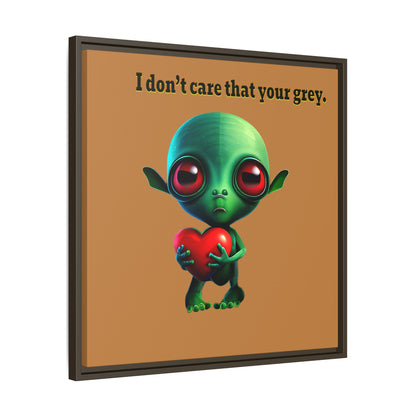 I don't care that your grey - framed canvas art (light brown)