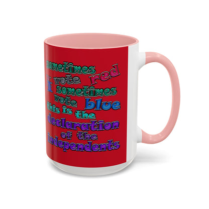 declaration of the independents - Accent Mug (dark red)