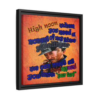 high noon - framed canvas art (burnt orange)