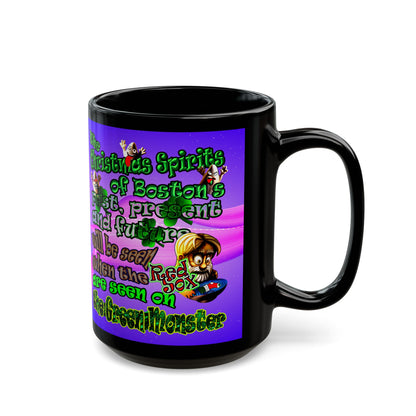christmas spirits of boston - Black Mug (purple-pink wave)