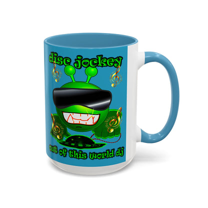 disc jockey - Accent Mug (turquoise)