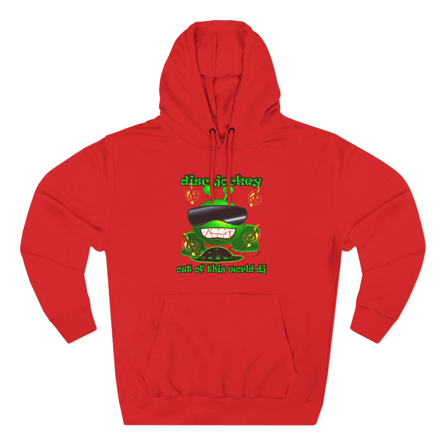 disc jockey - Three-Panel Fleece Hoodie