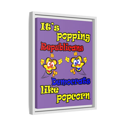 popping like popcorn - framed canvas art (light purple)