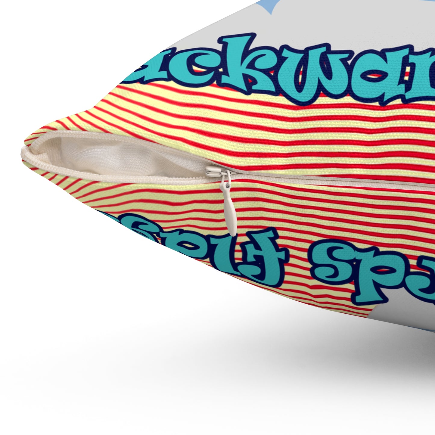 shoot for the stars - Spun Polyester Square Pillow - (yellow-orange wave)