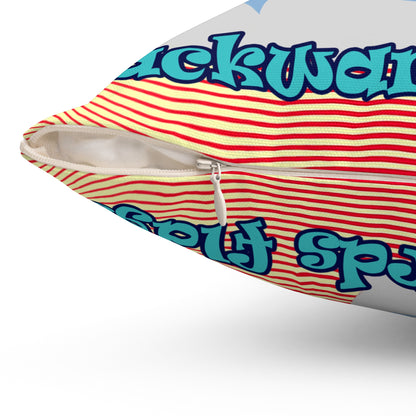 shoot for the stars - Spun Polyester Square Pillow - (yellow-orange wave)