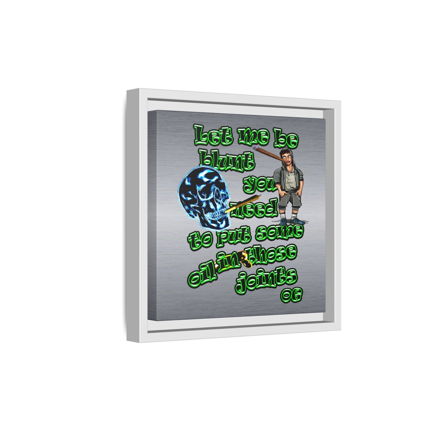 og - framed canvas art (brushed nickel)