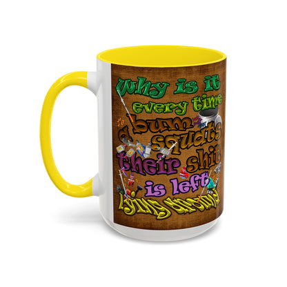the bum's shit - Accent Mug (brown papyrus)