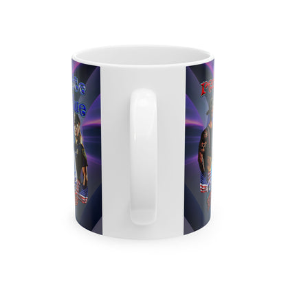 rw&b lives matter - White Mug (grey-pink wave)