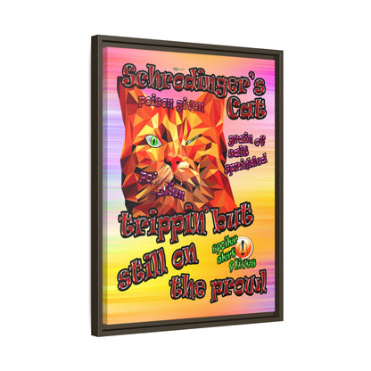 schrodinger's cat - framed canvas art (color blur)