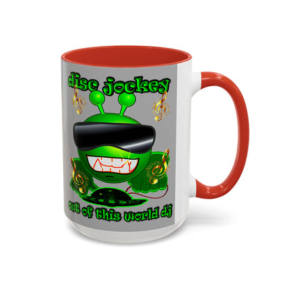disc jockey - Accent Mug (light grey)